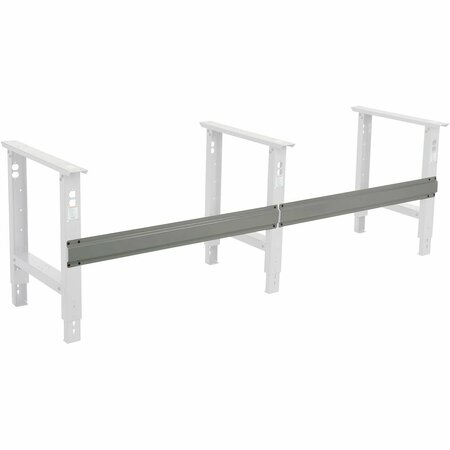 GLOBAL INDUSTRIAL Workbench Steel Stringer For C Channel Adj Leg & Fixed Height, 96inW, Gray 706442